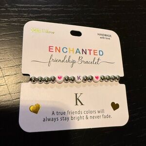 Enchanted Silver and Pink Beaded Bracelet by Kelly Williams